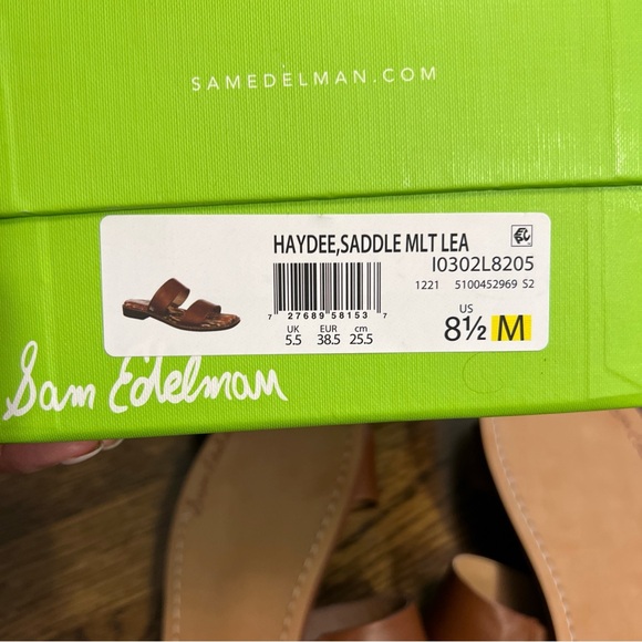 Sam Edelman Haydee Saddle Brown Slide Sandal. NWT. Size 8.5 Medium - Picture 5 of 5